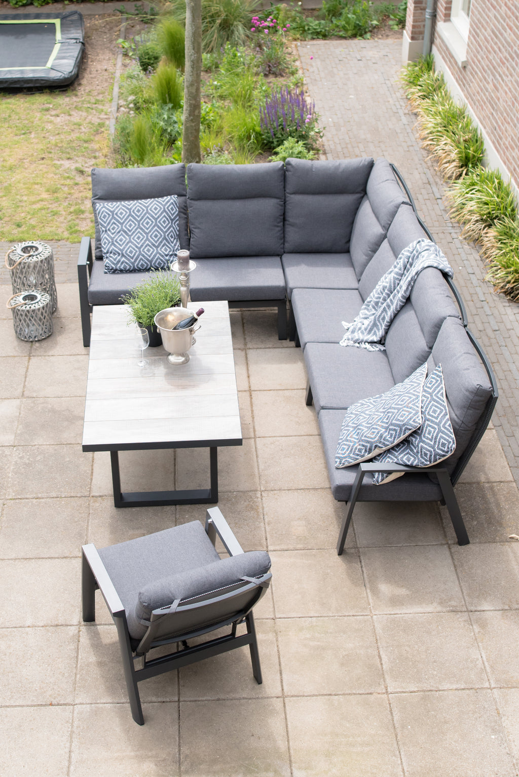 komplettes Set - Lounge Wangerooge mit Tisch Genua